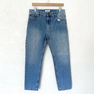 Isabel Marant Etoile Embroidered Pocket Blue Denim Jeans
